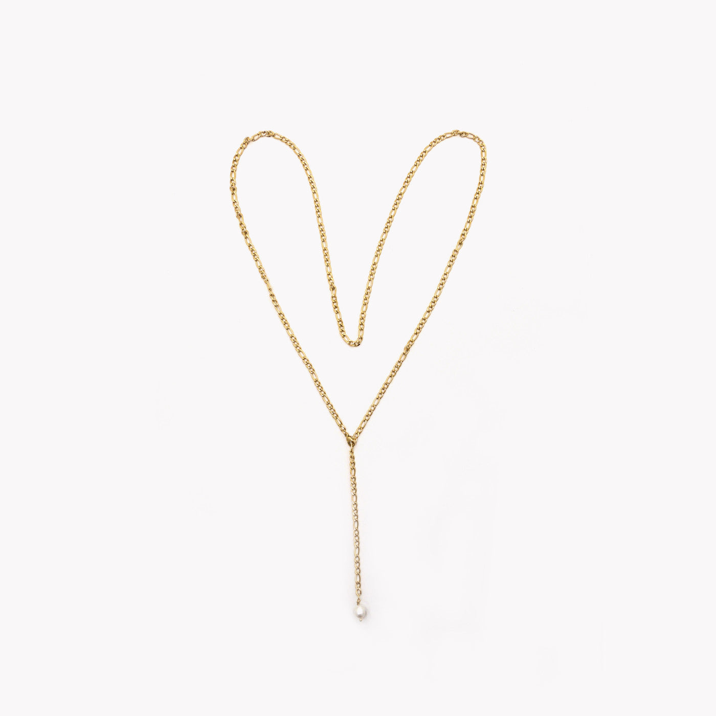 Colar malha longa pérola