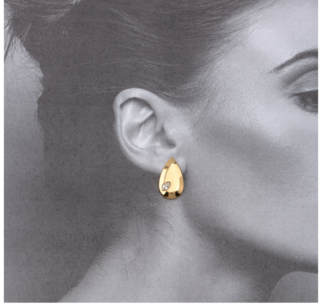 Brincos lágrima zirconia
