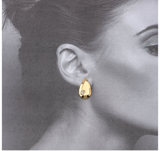 Brincos lágrima zirconia