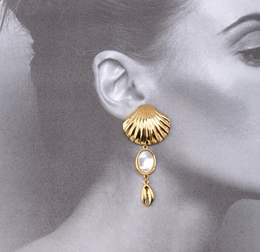 Brincos Boho Concha