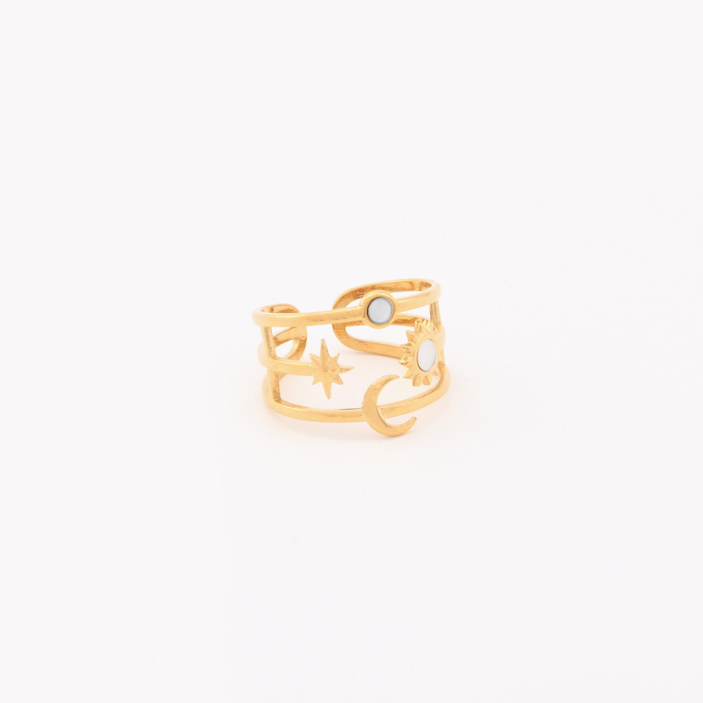 Anel lua e estrela
