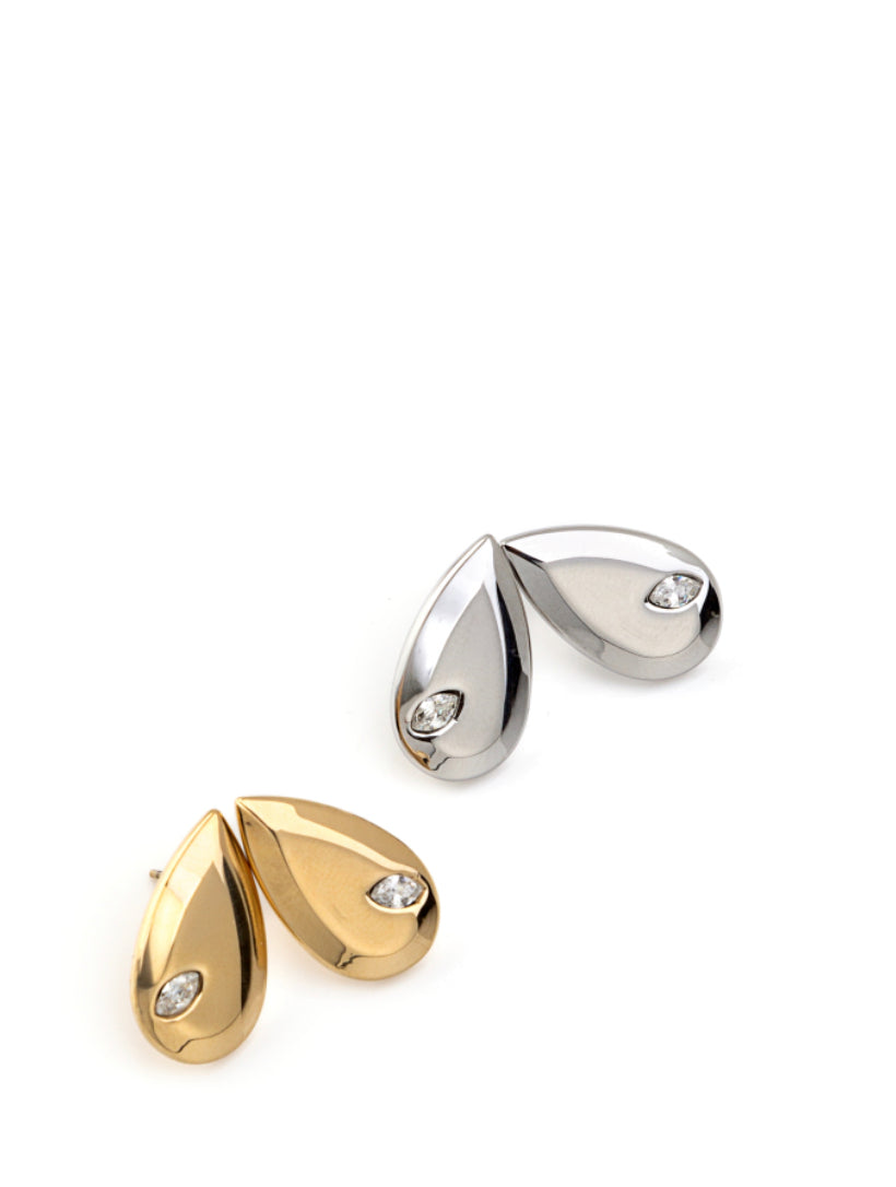 Brincos lágrima zirconia