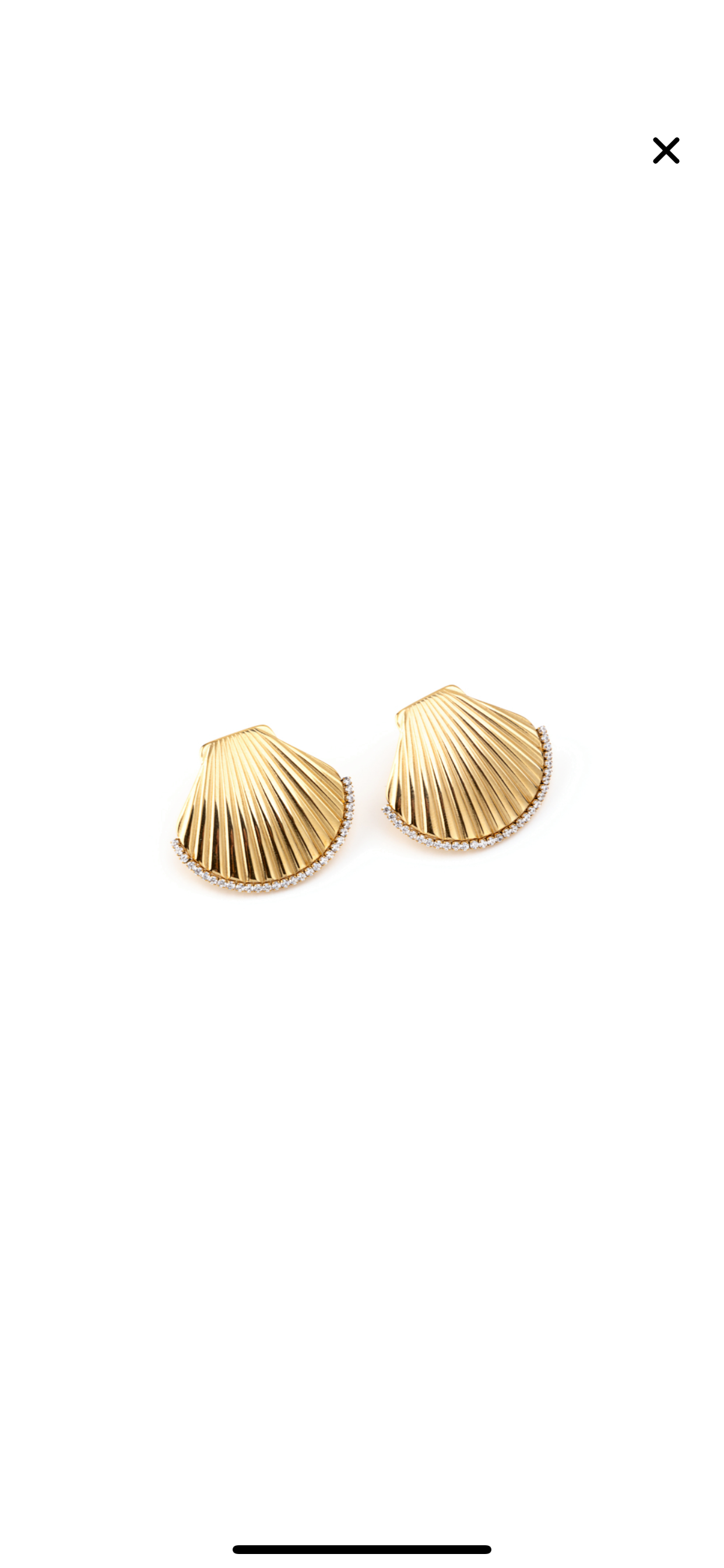 Brincos concha zirconias