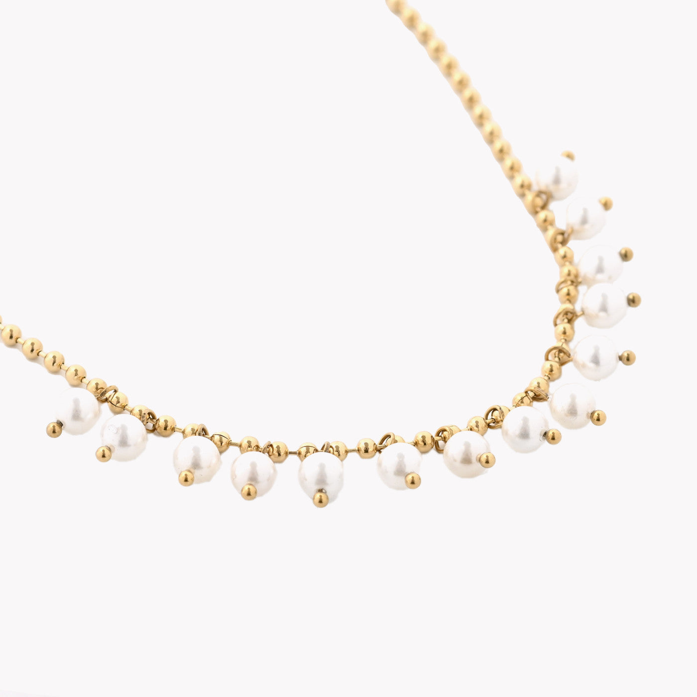 Colar bolinhas com pérolas