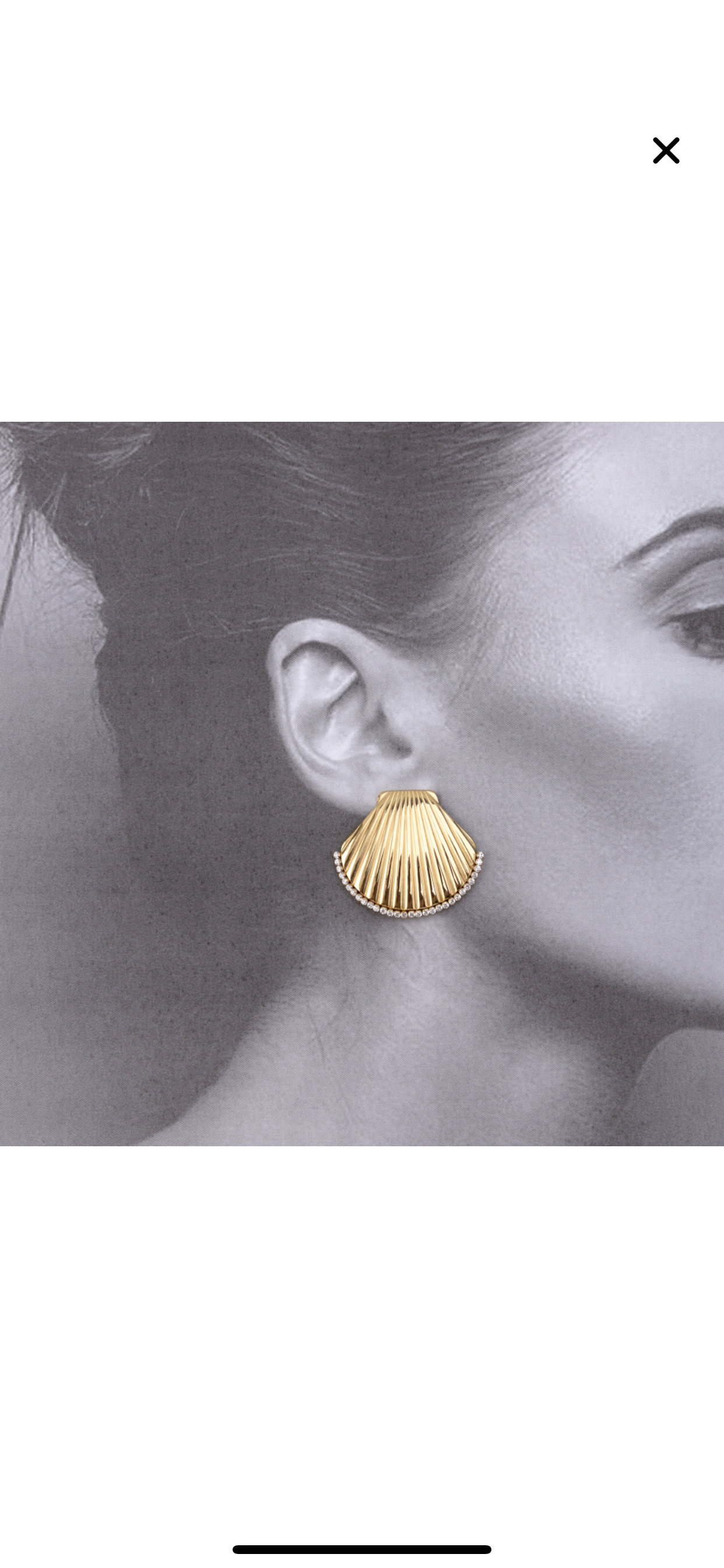 Brincos concha zirconias