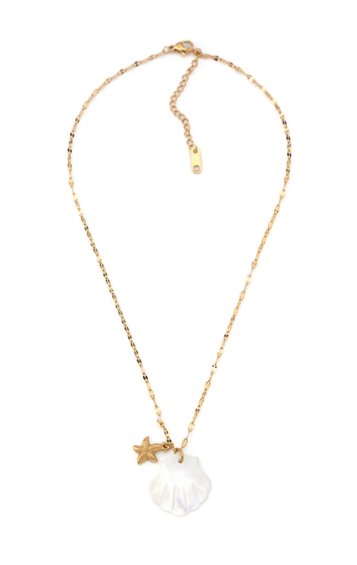 Colar Concha madrepérola e estrelinha