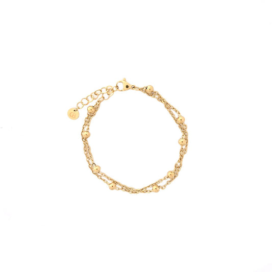 Pulseira dupla bolinhas