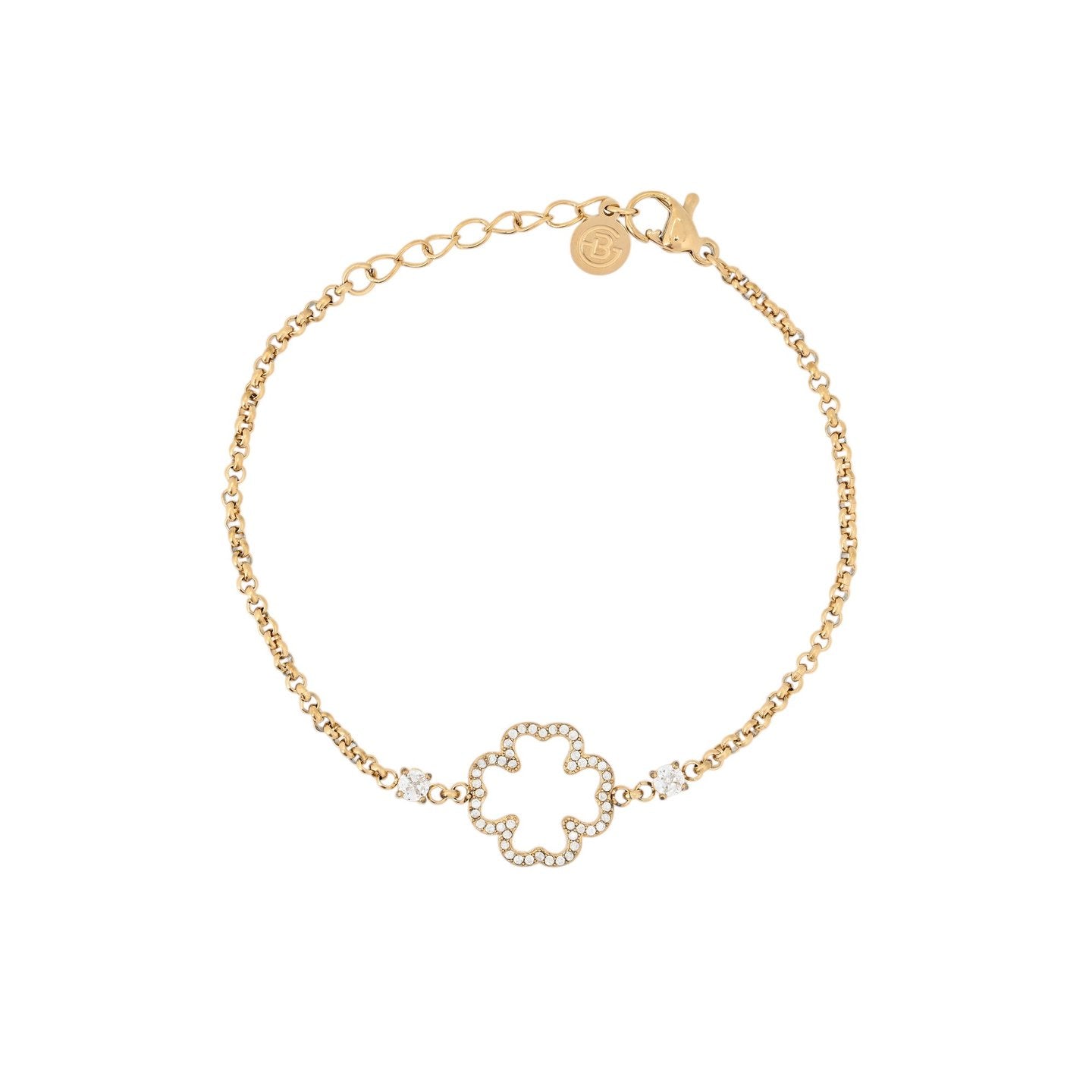 Pulseira Trevo zirconias