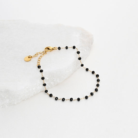 Pulseira missangas  pretas