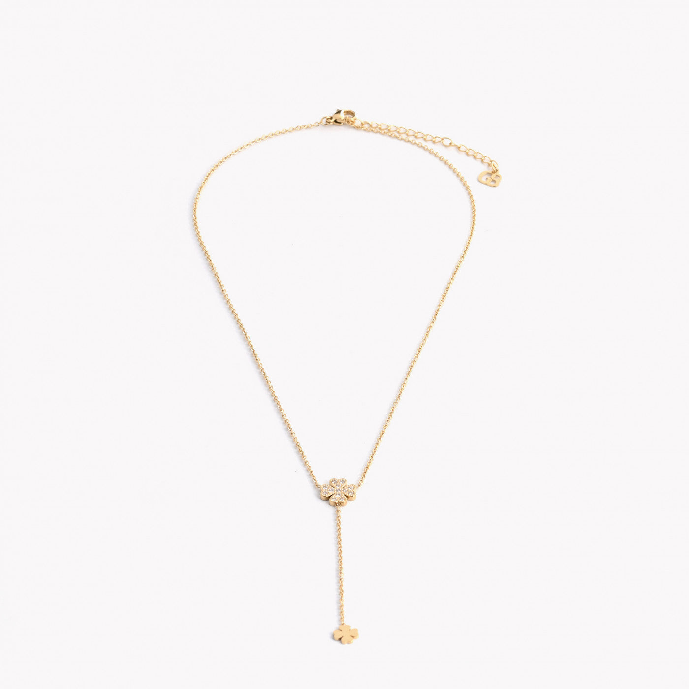 Colar Trevo Zirconias