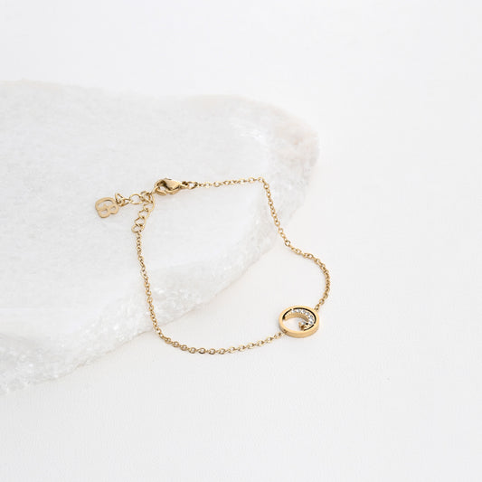 Pulseira medalha recortada Lua