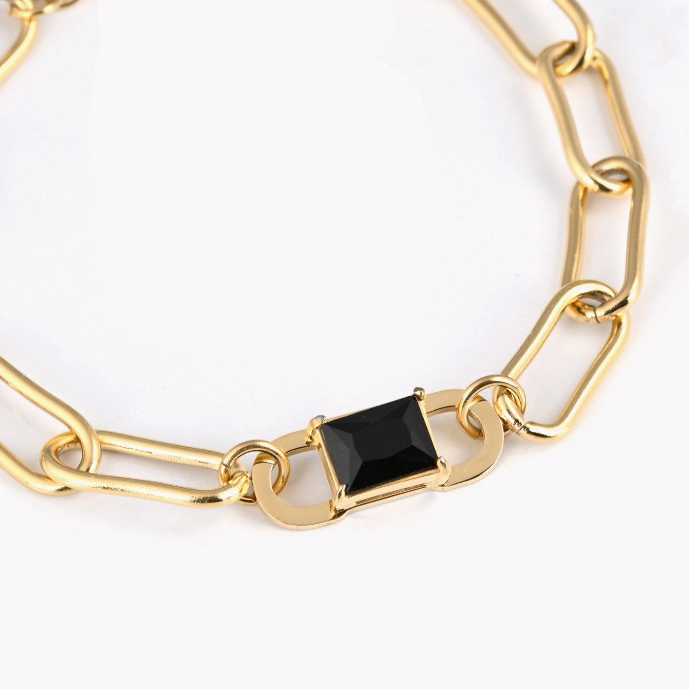 Pulseira Elos pedra preta