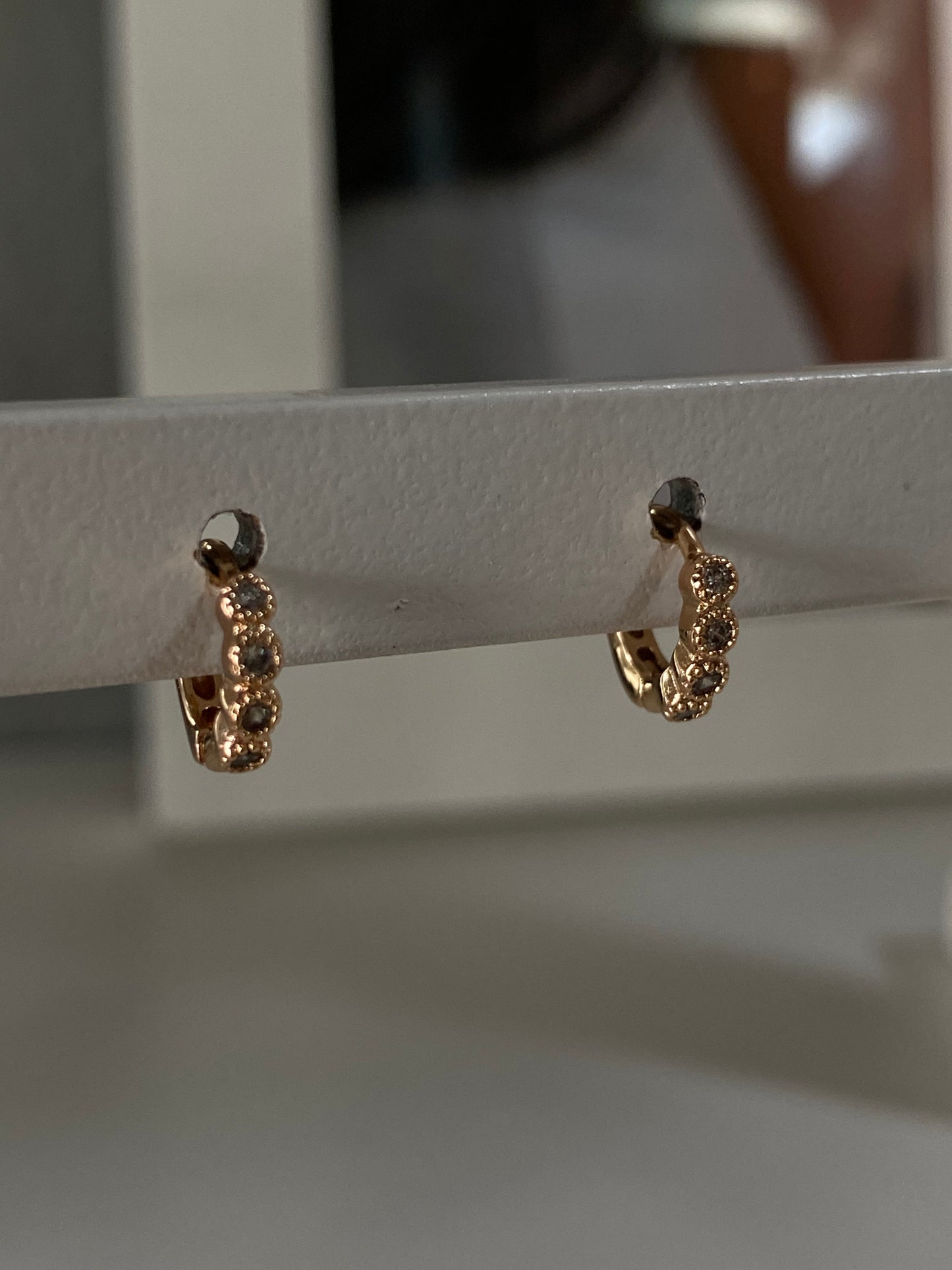 Míni argolas zirconias redondas