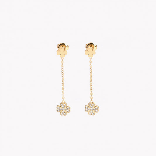 Brincos longos trevo