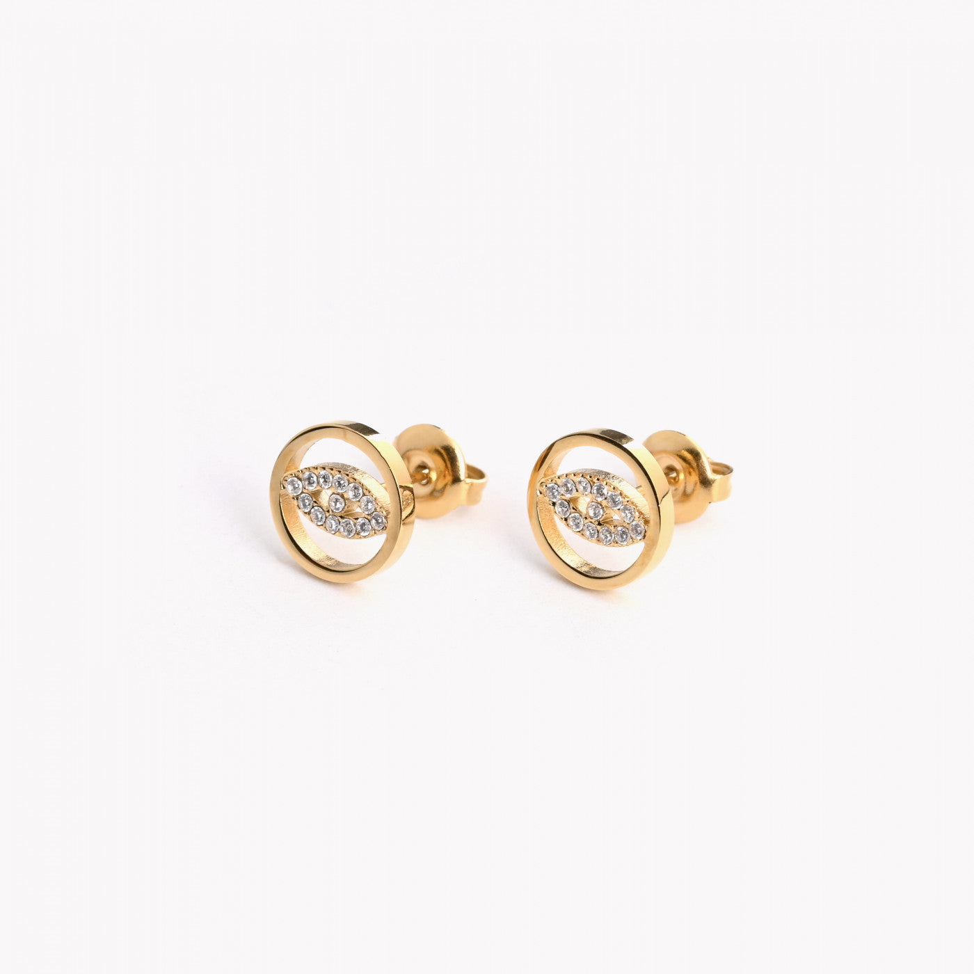 Mini brincos círculo olho