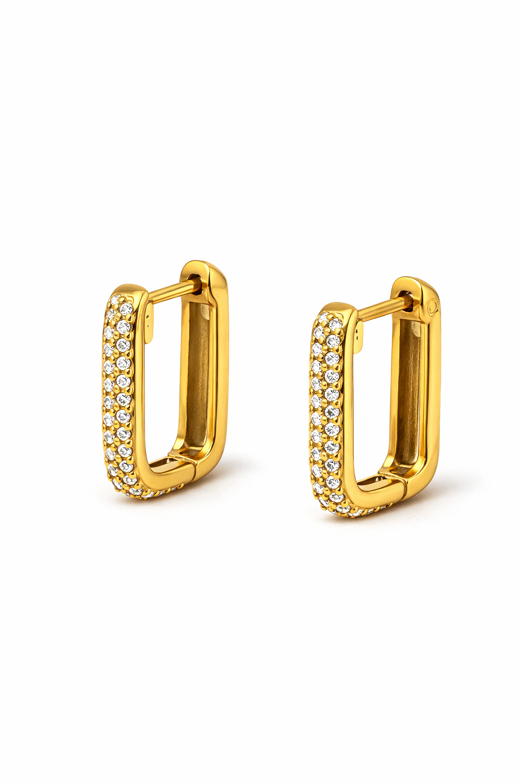 Argolas retangulares zirconias