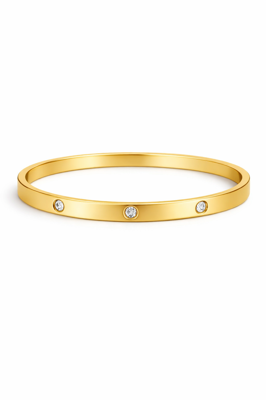 Pulseira lisa zirconias