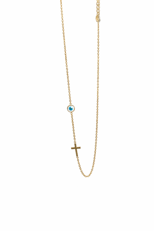 Colar Olho e Cruz
