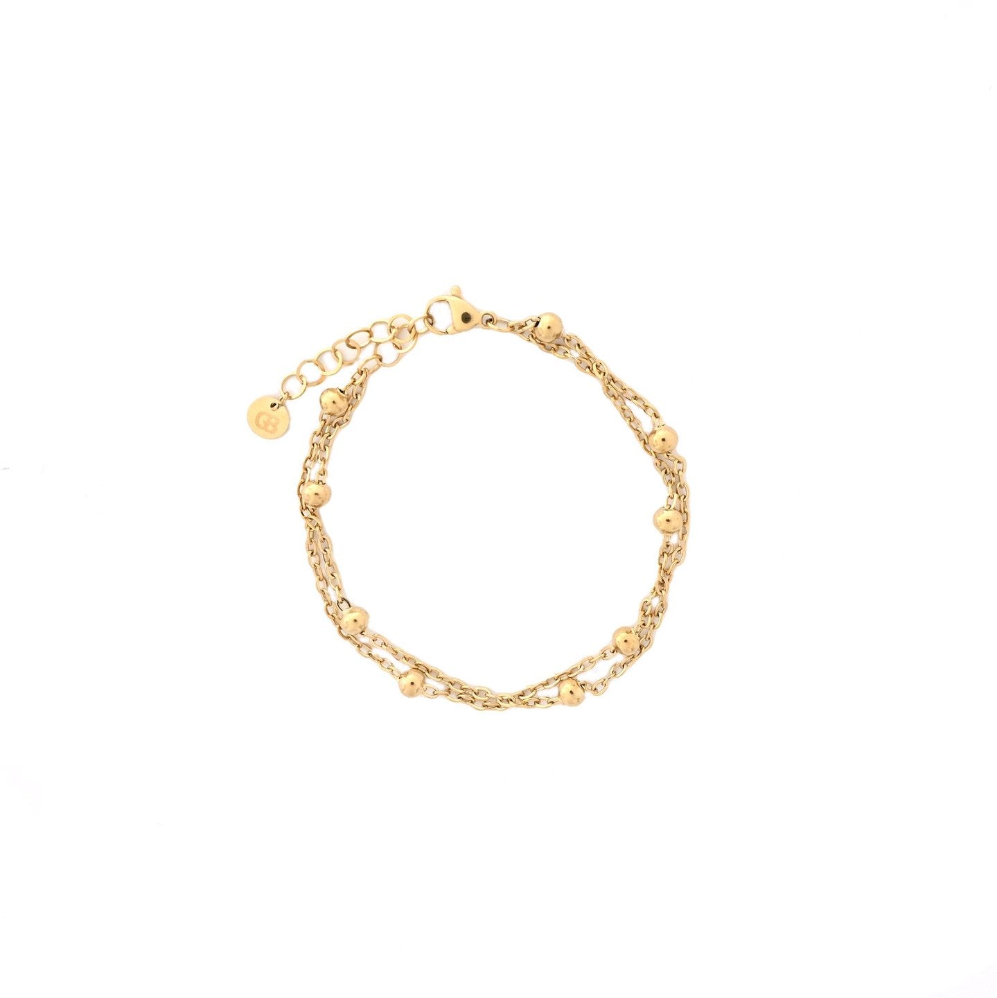 Pulseira dupla bolinhas